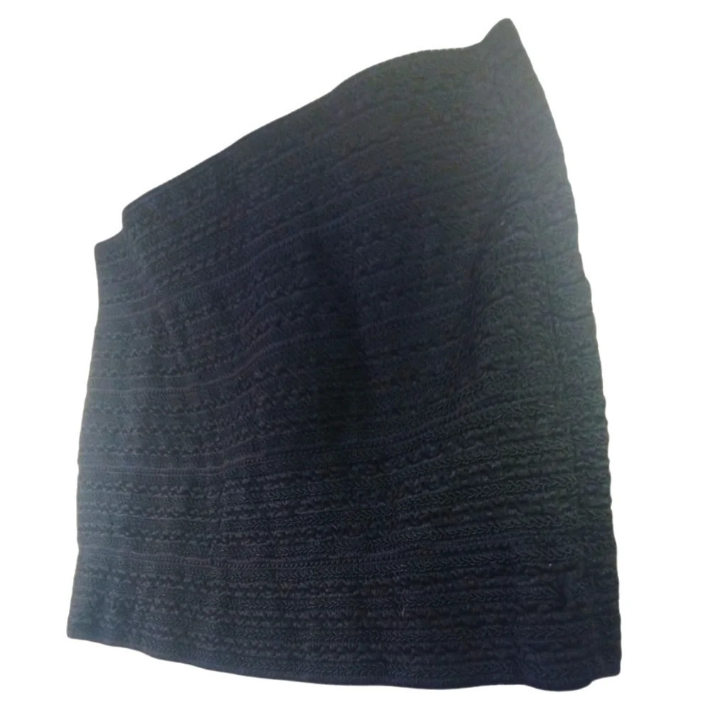 𝅺forever 21 ribbed bodycon mini skirt. Black, size Large c22​​​​​​